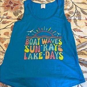 Gildan Blue Graphic Swim Coverup